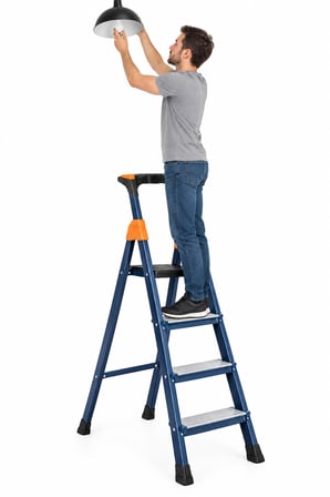 Katlanabilir Kaymaz Basamaklı 3+1 Merdiven