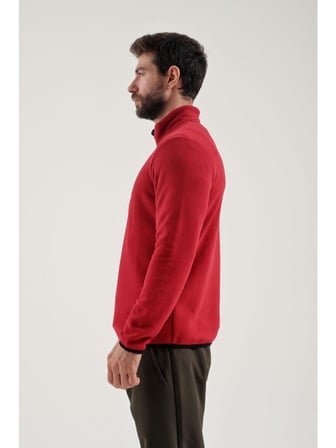 Exuma Erkek Yarım Fermuarlı Bordo Polar 2312001-677