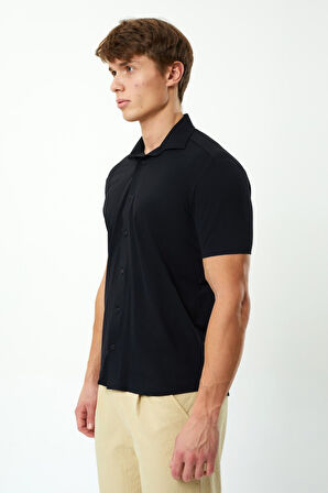 Exuma Erkek Siyah Pike Gömlek