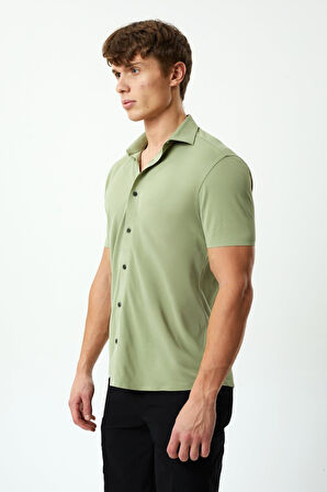 Exuma Erkek Yeşil Pike Gömlek