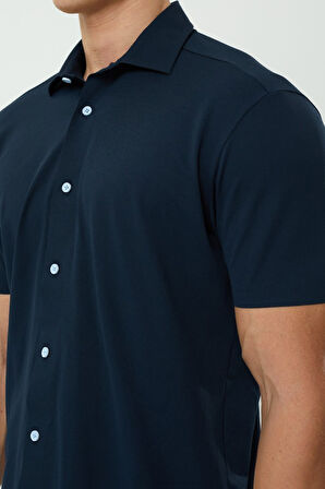 Exuma Erkek Lacivert Pike Gömlek