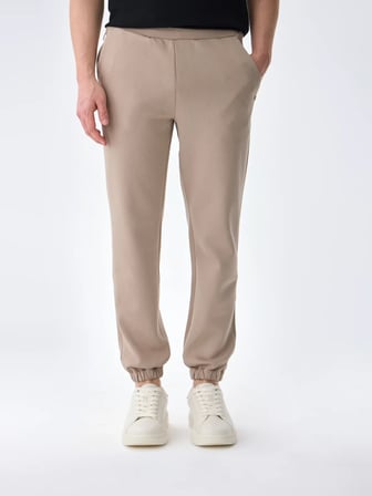 Isaora Gıza Cotton Jogger Erkek Beıge Sweat Pant Isr5402