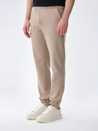 Isaora Gıza Cotton Jogger Erkek Beıge Sweat Pant Isr5402