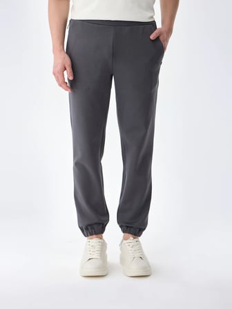 Isaora Gıza Cotton Jogger Erkek Dark Grey Sweat Pant Isr5402