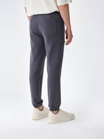 Isaora Gıza Cotton Jogger Erkek Dark Grey Sweat Pant Isr5402