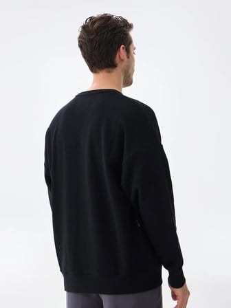 Isaora Performance Cotton Erkek Black Sweat Isr8113-0