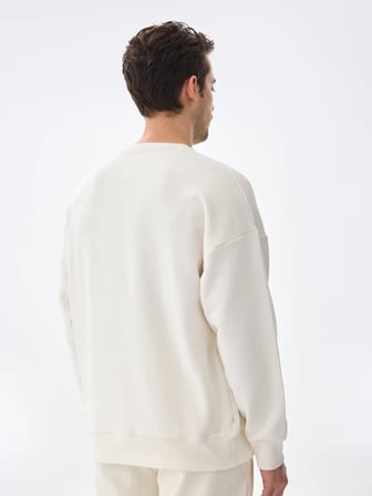 Isaora Performance Cotton Sweat Erkek Subtle Whıte Sweat Isr8113