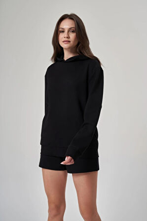 Exuma Kadın Siyah Sweatshirt 1529112-SİYAH