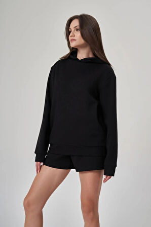 Exuma Kadın Siyah Sweatshirt 1529112-SİYAH