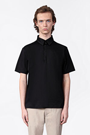 Isaora Erkek Polo Yaka T Shirt ISR3303 BLCK