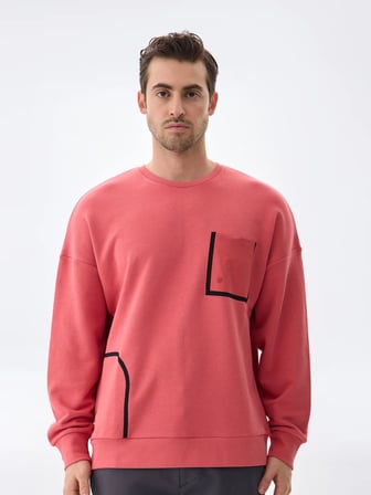 Isaora Performance Cotton Sweat Erkek Powder Red Sweat Isr8113