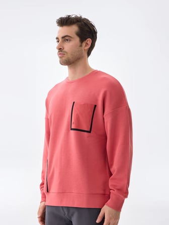 Isaora Performance Cotton Sweat Erkek Powder Red Sweat Isr8113