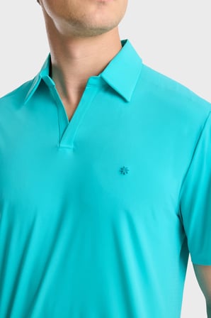 Isaora Logolu Regular Fit Kapamasız Polo Erkek POLO ISR3201 TURQ TURKUAZ