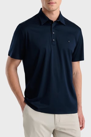 Isaora Logolu % 100 Pamuk Regular Fit Düğmeli Polo Erkek POLO ISR3303 DRNVY KOYU LACİVERT