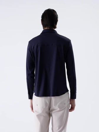 Isaora Super Mercerızed Ls Shırt Erkek Navy Gömlek Isr4119-ss26-168