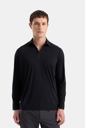 Isaora Extra Lıght Tech Polo Ls Erkek Black Tshırt Isr9804-ss26-0