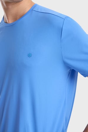 Isaora Logolu Regular Fit Bisiklet Yaka T Shirt Erkek T SHİRT ISR9021 LVND MAVİ