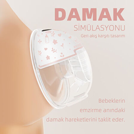 Bebebao P8 Pro 2 Adet 180 ML Yeni Nesil İç Motorlu Giyilebilir Elektrikli Göğüs Pompası Süt Pompası