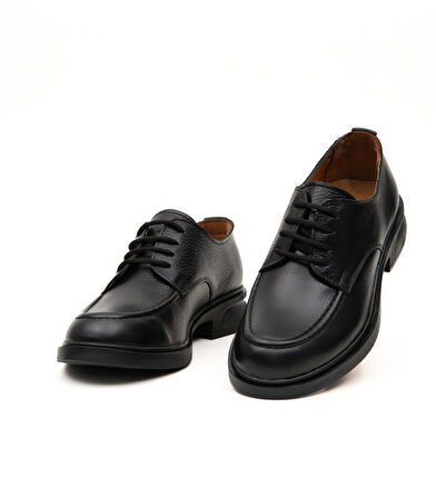 Bağcıklı Kadın Loafer Ayakkabı Hakiki Deri Kauçuk