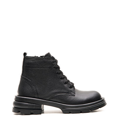 Hakiki Deri Kauçuk Kaymaz Taban Kadın Postal Bot