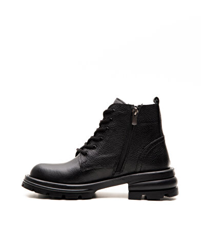 Hakiki Deri Kauçuk Kaymaz Taban Kadın Postal Bot