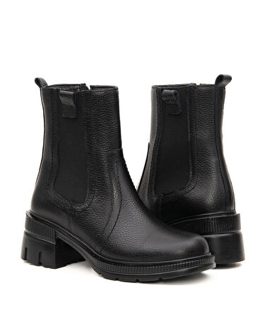 Kadın Yüksek Topuk Hakiki Deri Chelsea Bot