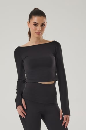 EXUMA KADIN UZUN KOLLU CROP ÜST 4019