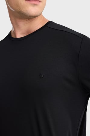 Isaora Logolu Regular Fit Bisiklet Yaka T Shirt Erkek T SHİRT ISR90270 SİYAH