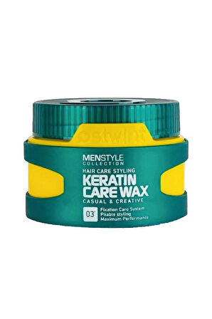 Menstyle Collection Saç Şekillendirici Wax Keratin Care No:3 Sarı 150gr