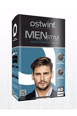 Ostwint Men Pigment Color Beyazlık Giderici Şampuan Boya - 60 Kahve