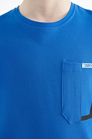 Saks Cep Detaylı O Yaka Standart Kalıp Erkek Çocuk T-Shirt - 11120 | 5-6 Yaş