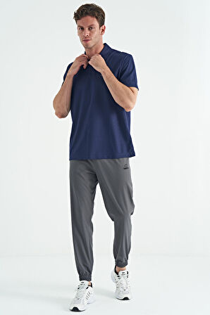 İndigo Logo Baskılı Standart Kalıp Polo Yaka Aktif Spor Erkek T-Shirt - 88252
