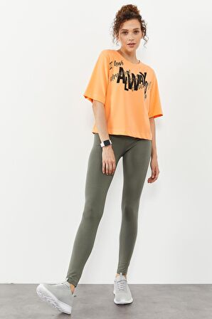 Çağla Yüksek Bel Toparlayıcı Slim Fit Dar Paça Kadın Tayt - 94011 | L