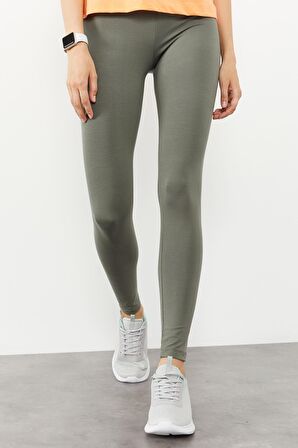 Çağla Yüksek Bel Toparlayıcı Slim Fit Dar Paça Kadın Tayt - 94011 | L