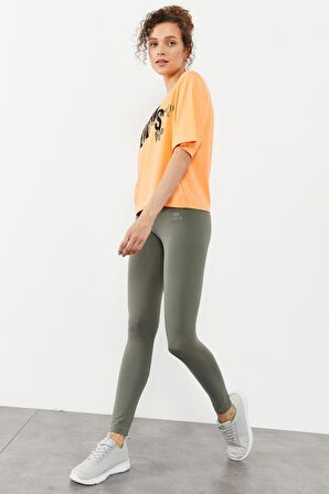 Çağla Yüksek Bel Toparlayıcı Slim Fit Dar Paça Kadın Tayt - 94011 | L