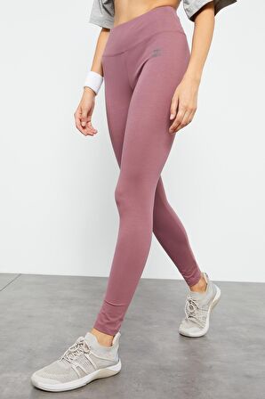 Gül Kurusu Yüksek Bel Toparlayıcı Slim Fit Dar Paça Kadın Tayt - 94011 | S