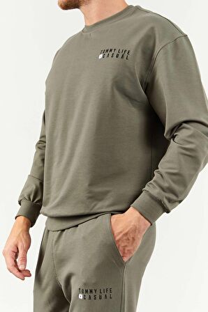 Çağla Casual O Yaka Lastik Paça Erkek Oversize Eşofman Takımı - 85120 | XL