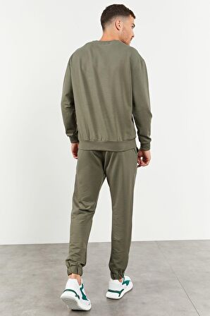 Çağla Casual O Yaka Lastik Paça Erkek Oversize Eşofman Takımı - 85120 | XL