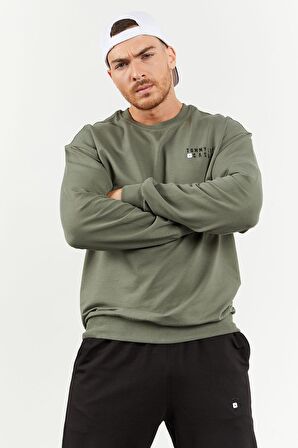 Çağla - Siyah Casual O Yaka Lastik Paça Erkek Oversize Eşofman Takımı - 85120 | S