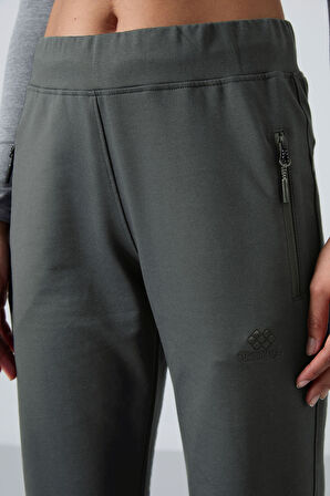 Çağla Fermuar Cepli Rahat Form Klasik Paça Kadın Eşofman Alt - 94195