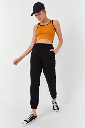 Tommy Life Hardal Basic Sıfır Kol Dar Kalıp U Yaka Kadın Crop Top - 97160 | XS