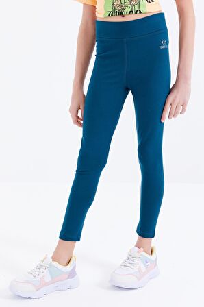 Zümrüt Yüksek Bel Dar Paça Kız Çocuk Tayt  - 75047 | 11-12 Yaş