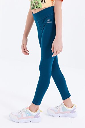 Zümrüt Yüksek Bel Dar Paça Kız Çocuk Tayt  - 75047 | 11-12 Yaş