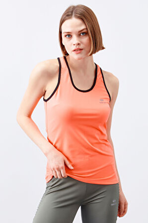 Yavruağzı Çapraz Askılı Kolsuz Standart Kalıp Kadın Spor Atlet  - 97094
