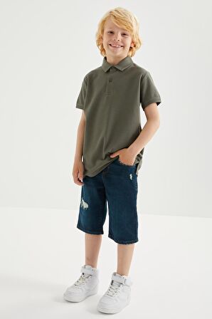 Çağla Klasik Kısa Kollu Polo Yaka Erkek Çocuk T-Shirt - 10962 | 4-5