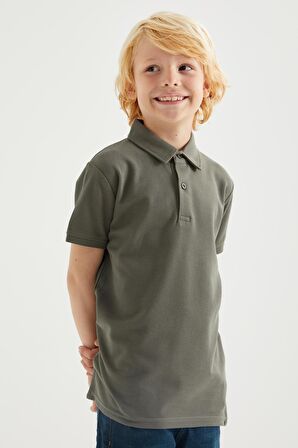Çağla Klasik Kısa Kollu Polo Yaka Erkek Çocuk T-Shirt - 10962 | 4-5