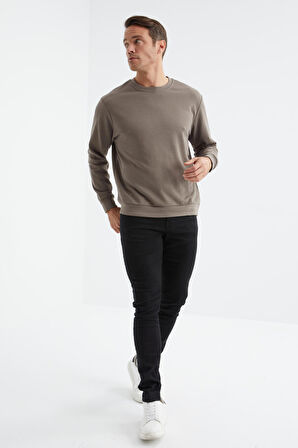 Camel Basic O Yaka Rahat Form Erkek Sweatshirt - 88053 | S