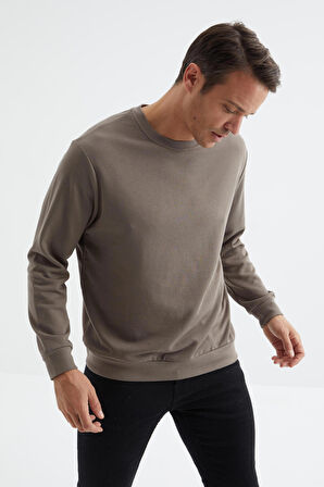 Camel Basic O Yaka Rahat Form Erkek Sweatshirt - 88053 | S