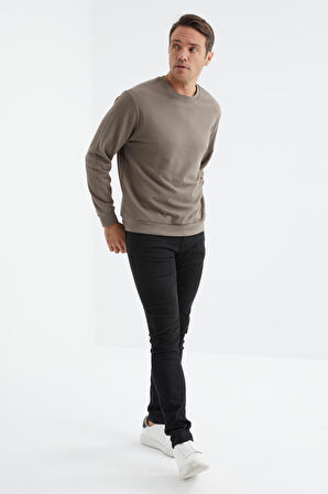 Camel Basic O Yaka Rahat Form Erkek Sweatshirt - 88053 | S