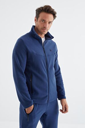 İndigo Dik Yaka Basic Erkek Polar Eşofman Takımı - 85193 | XXL
